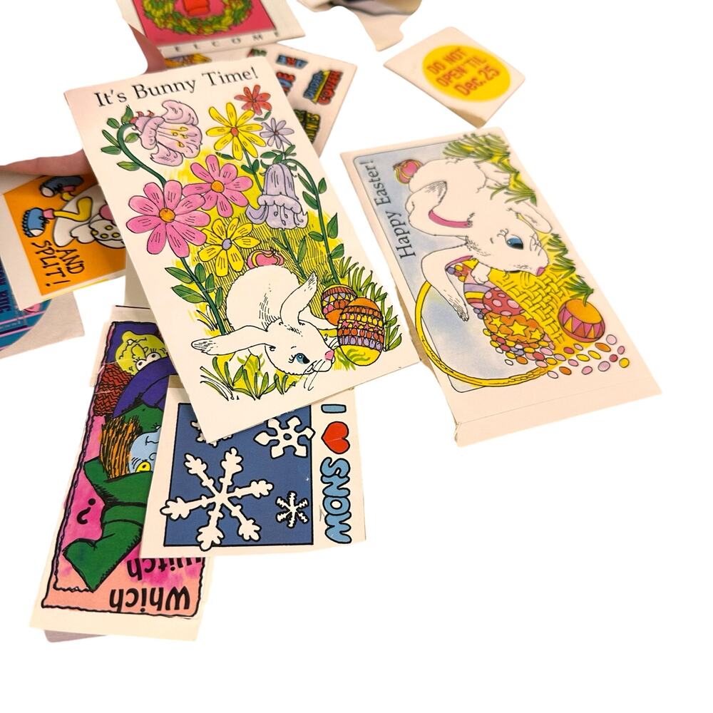 Huge Vintage Sticker Collection - Vintage Holiday Stickers 88 pieces - Picture 11 of 12